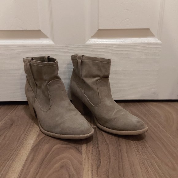 Beige Ankle Booties - Picture 1 of 1